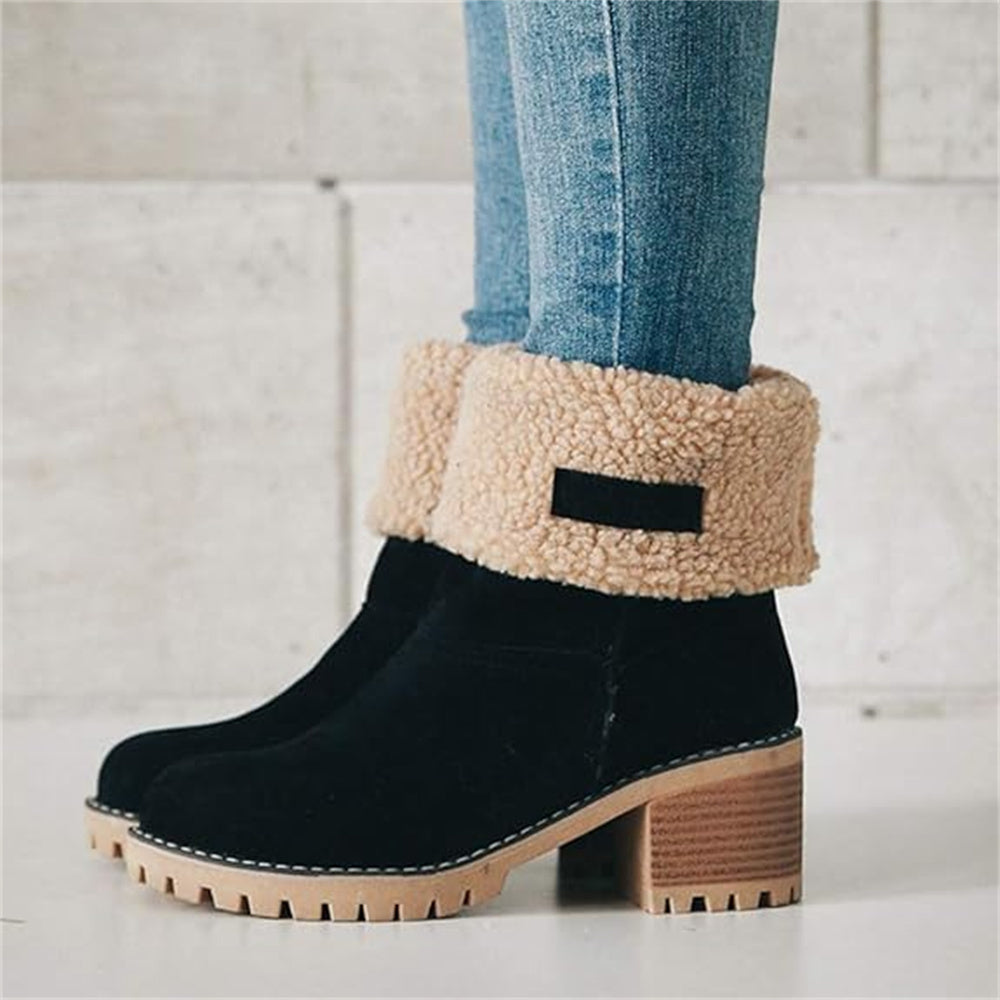 Solis | Boots for Women | Faux Shearling Cuff Ankle Style