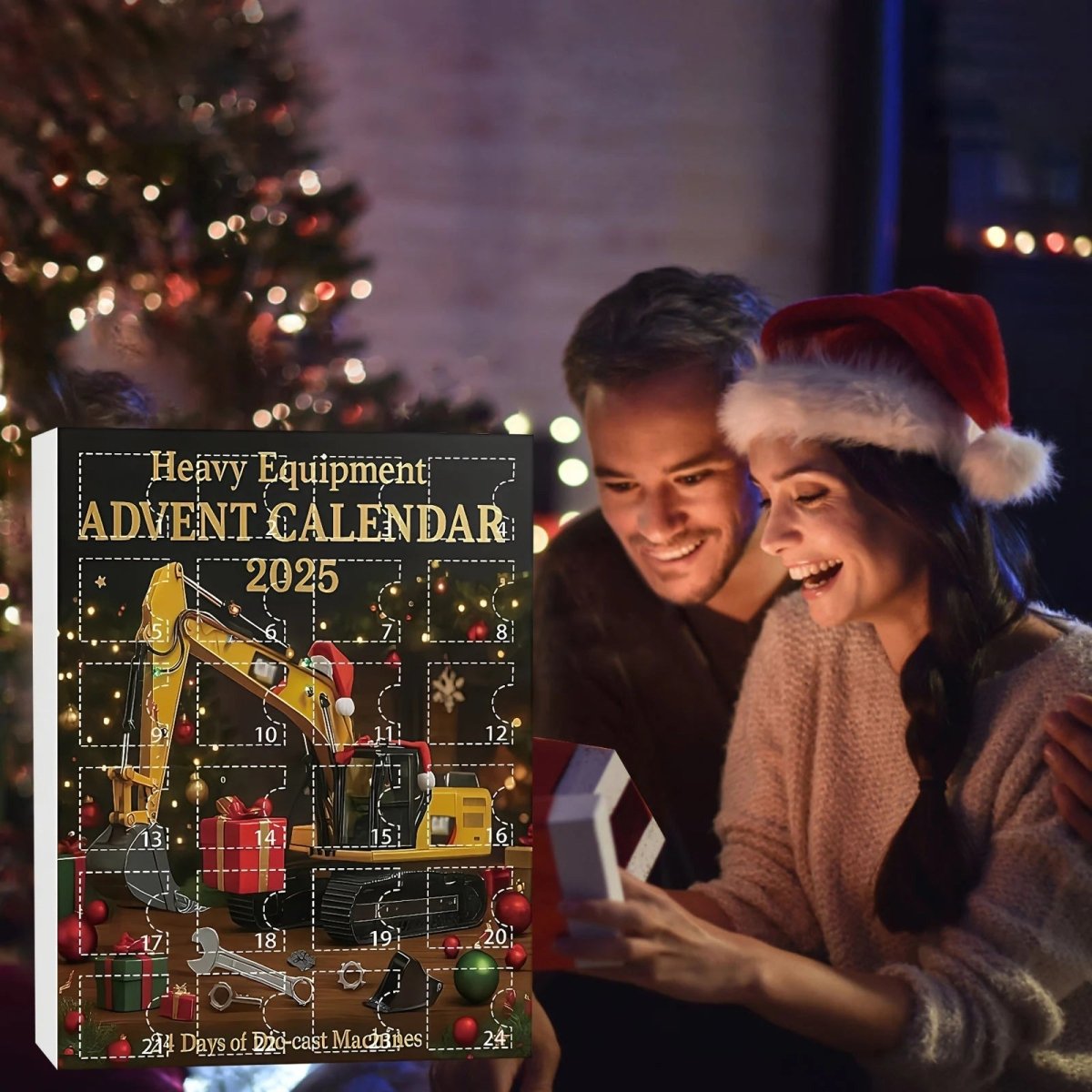 Construction Vehicle Advent Calendar for Kids – 24 Truck & Tool Toy Surprises, Christmas Countdown, Ages 3+