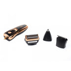 3-in-1 Trimmer – Rechargeable Beard Trimmer, Nose Hair Trimmer & Shaver with 3 Attachments, Compact for Travel