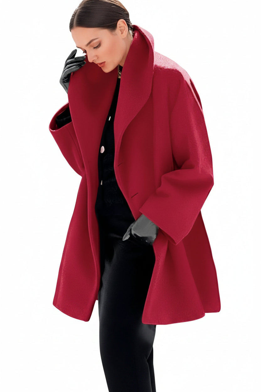 Lumi | Women's Oversized Winter Coat – Maximum Thermal Insulation & Modern Volume Silhouette red