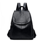 Bersh | Women's Leather Backpack – Anti-Theft Design, Genuine Leather & Urban Elegance black