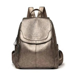 Bersh | Women's Leather Backpack – Anti-Theft Design, Genuine Leather & Urban Elegance bronze