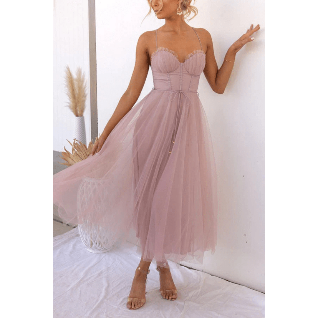 Beya | Modern Spaghetti Strap Maxi Dress for Women – Ethereal Silk Touch, Architectural A-Line & Scandinavian Summer Majestic 0