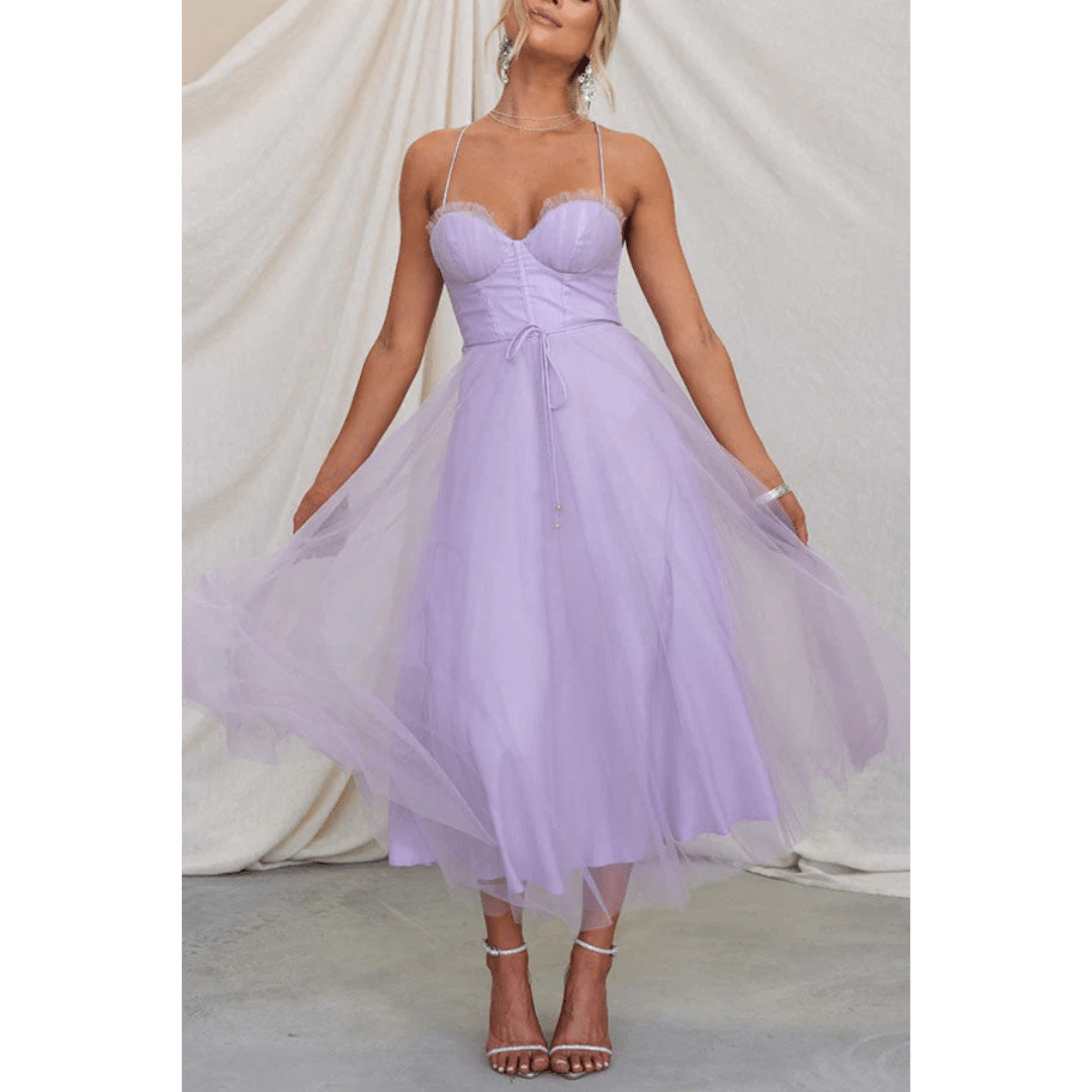 Beya | Modern Spaghetti Strap Maxi Dress for Women – Ethereal Silk Touch, Architectural A-Line & Scandinavian Summer Majestic 3