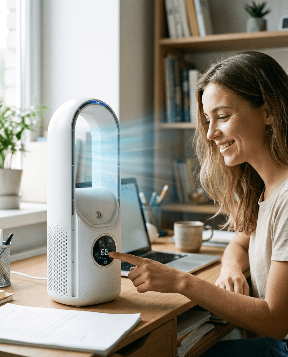 Bladeless Air Conditioner for Relaxing Nights.