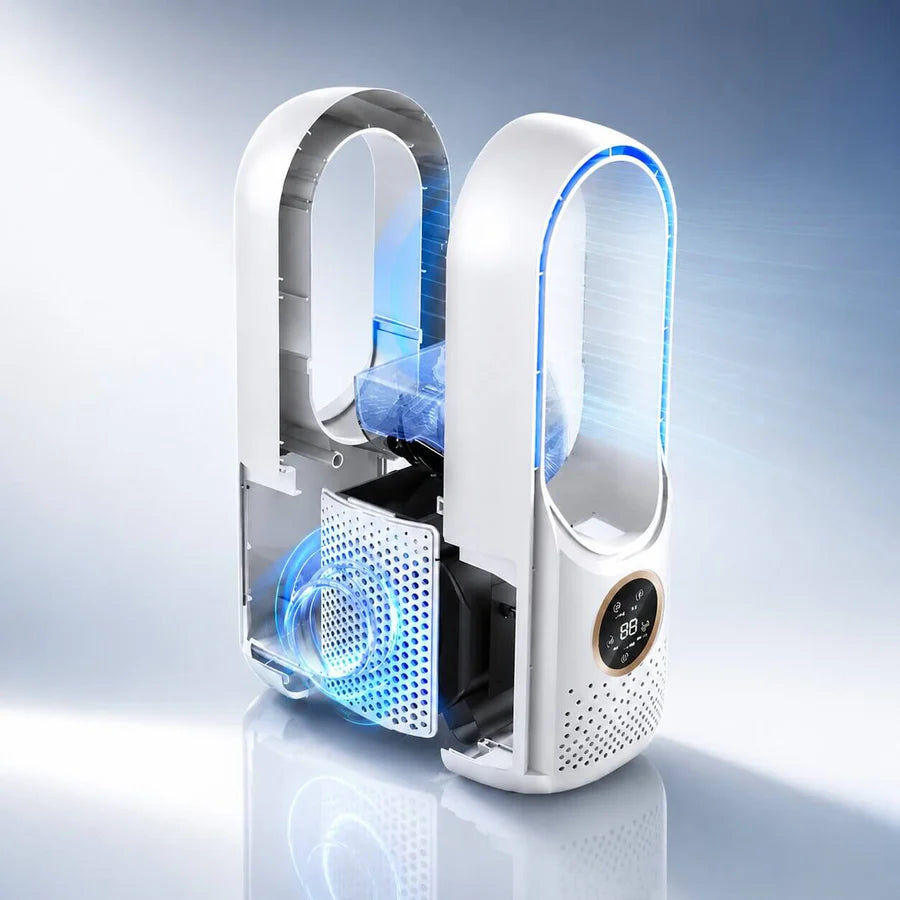 Bladeless Tower Fan for Desk – Quiet