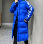 Nisyros | Long Hooded Winter Coat for Men | Ideal for the Cold Season Blue