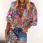Floral Blouse Women | Button Closure & Comfortable Half Sleeves Pink