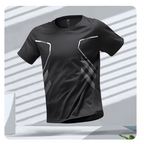 Breathable men's sports T-shirt for fitness, running and training – ideal for active men black