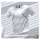 Breathable men's sports T-shirt for fitness, running and training – ideal for active men white