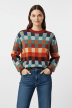 Women’s Luxury Knit Sweater – Sculpted Texture & Coastal Winter Elegance