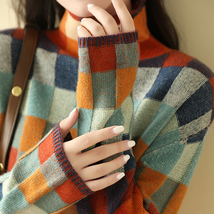 Women’s Luxury Knit Sweater – Sculpted Texture & Coastal Winter Elegance