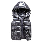 Callane | Women's down vest with hood and side zippers | Warm