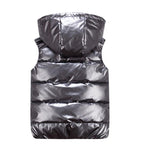 Callane | Women's down vest with hood and side zippers | Warm