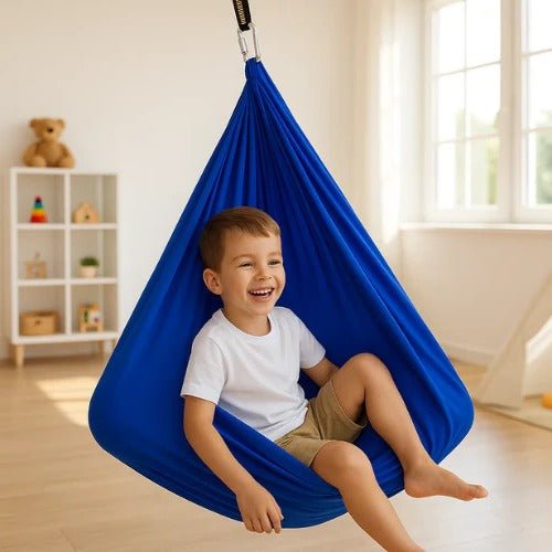 CalmSwing Sensory Therapy Swing – Autism Swing for Indoor & Outdoor Use Blue