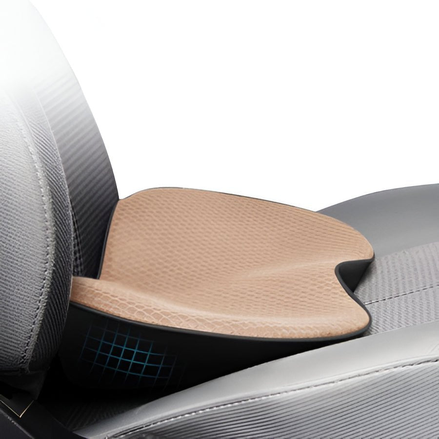 Car Seat Cushion For Shorter Drivers 9.6 cm Thickness Increases Viewing Angle Beige