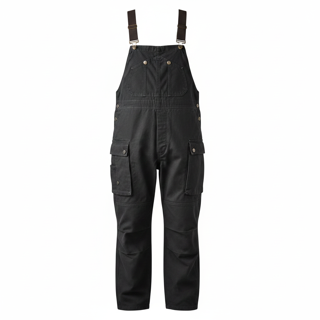 Men's Carver Canvas Overalls in Dark Gray, heavy-duty artisan weave.