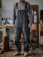 Men's Carver Canvas Overalls in Khaki, utilitarian design.