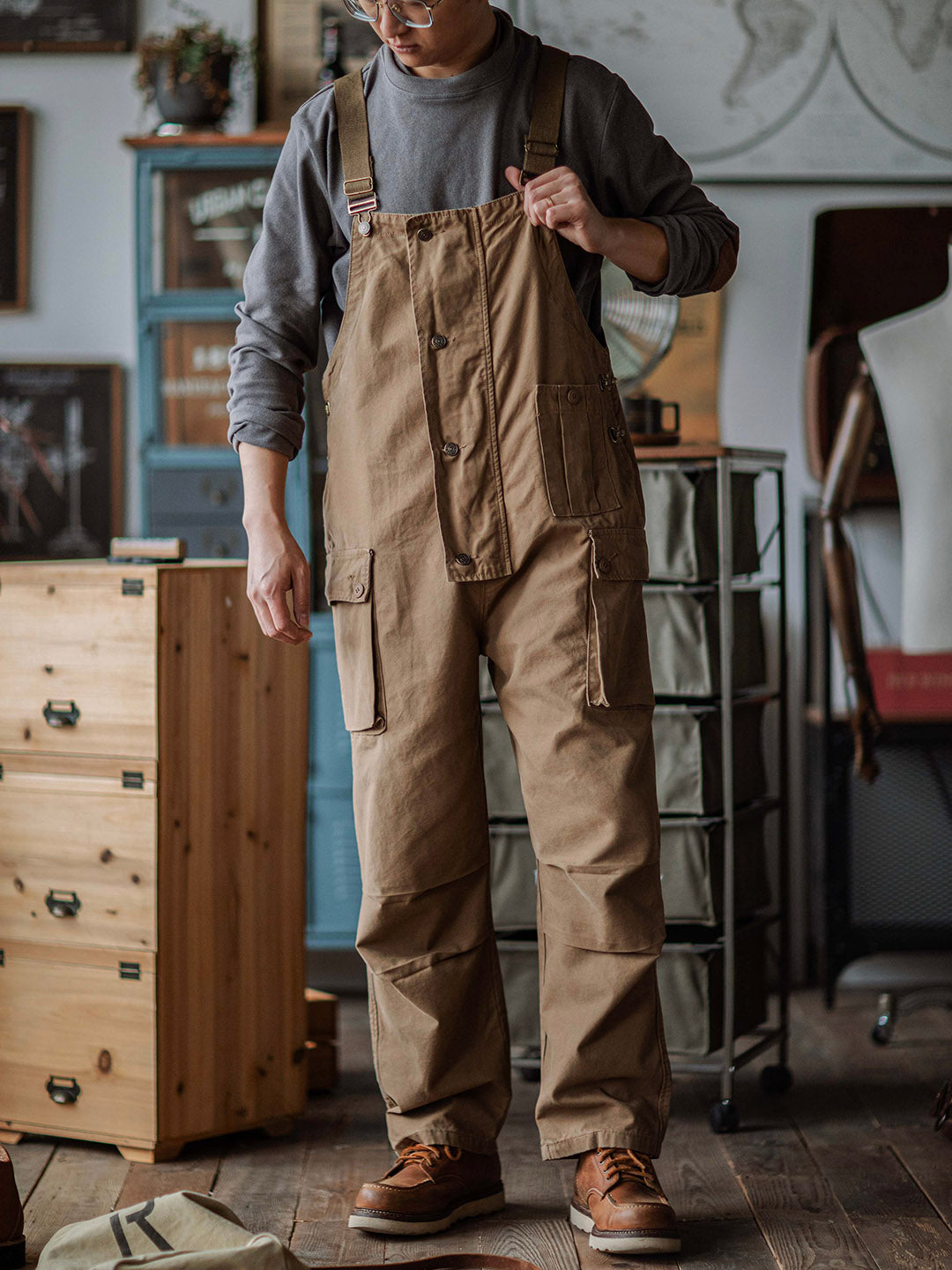 Men's Carver Canvas Overalls, ideal for outdoor and heavy-duty use.
