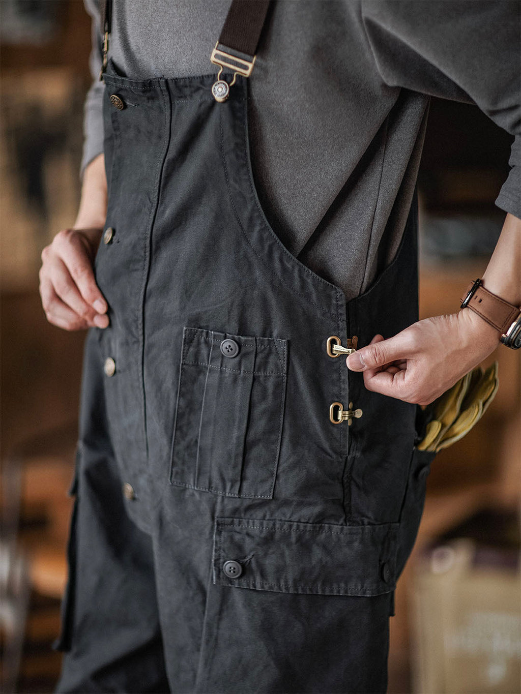 Men's Carver Canvas Overalls, featuring a rugged and durable design.