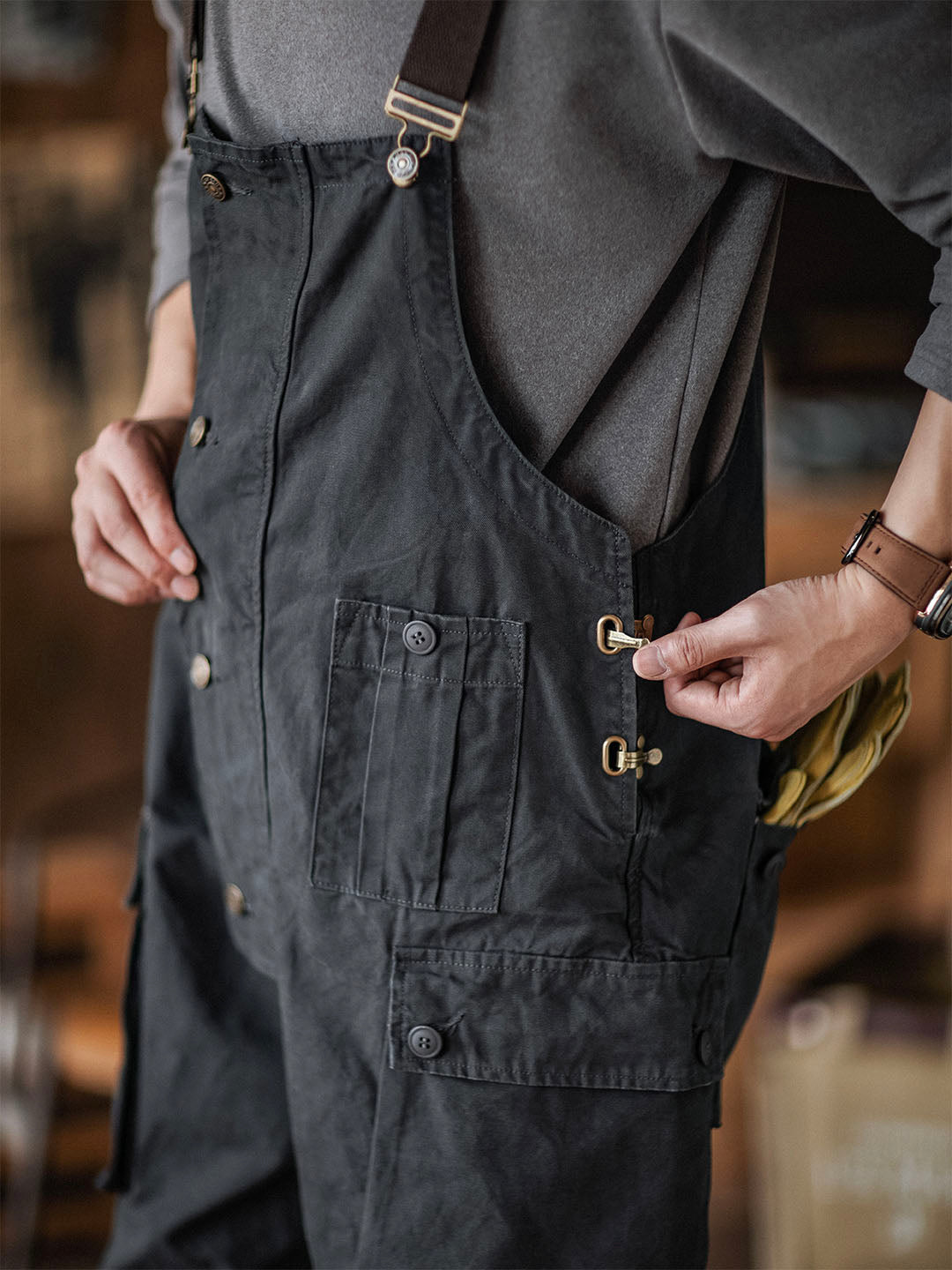 Men's Carver Canvas Overalls, featuring a rugged and durable design.