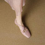 Cavra Genuine Leather Cross-Strap Heels 3