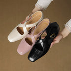 Cavra Genuine Leather Cross-Strap Heels 8