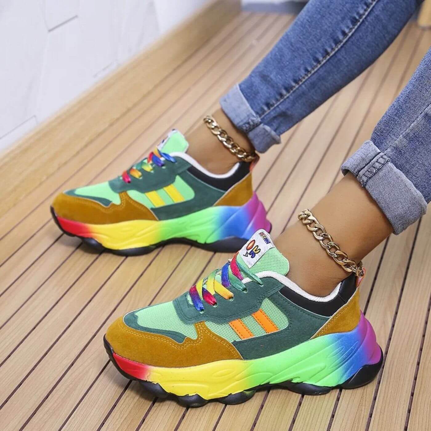 Pamelo | Sneakers For Women | Lace-Up Green