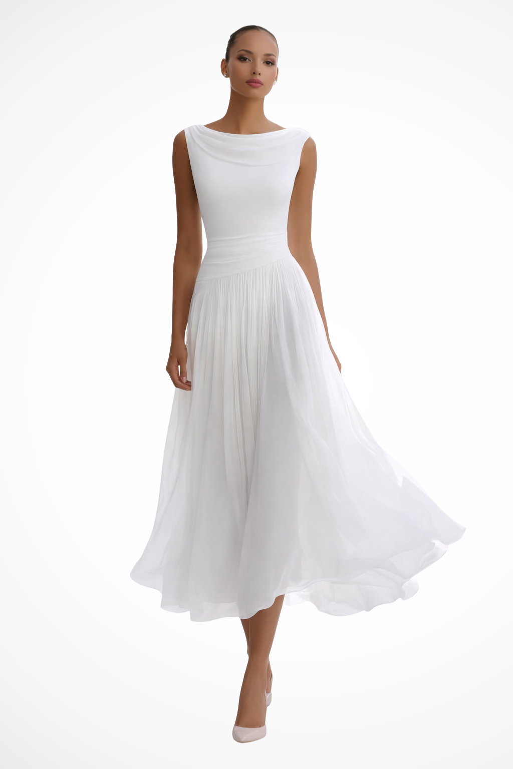 Celeste | Elegante Mouwloze Midi Jurk Dames voor Bruiloft en Zomerevenementen 5