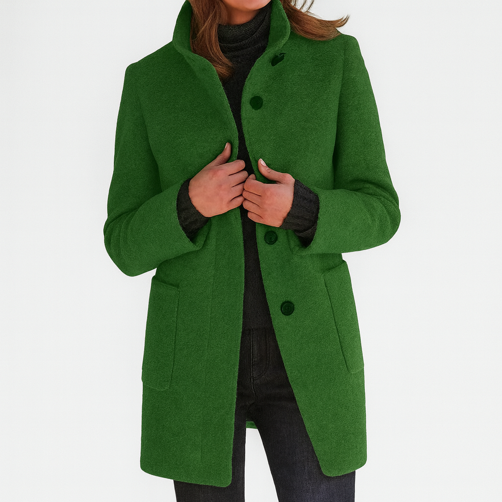 Amore | Women's Coat | Straight Cut Button Front