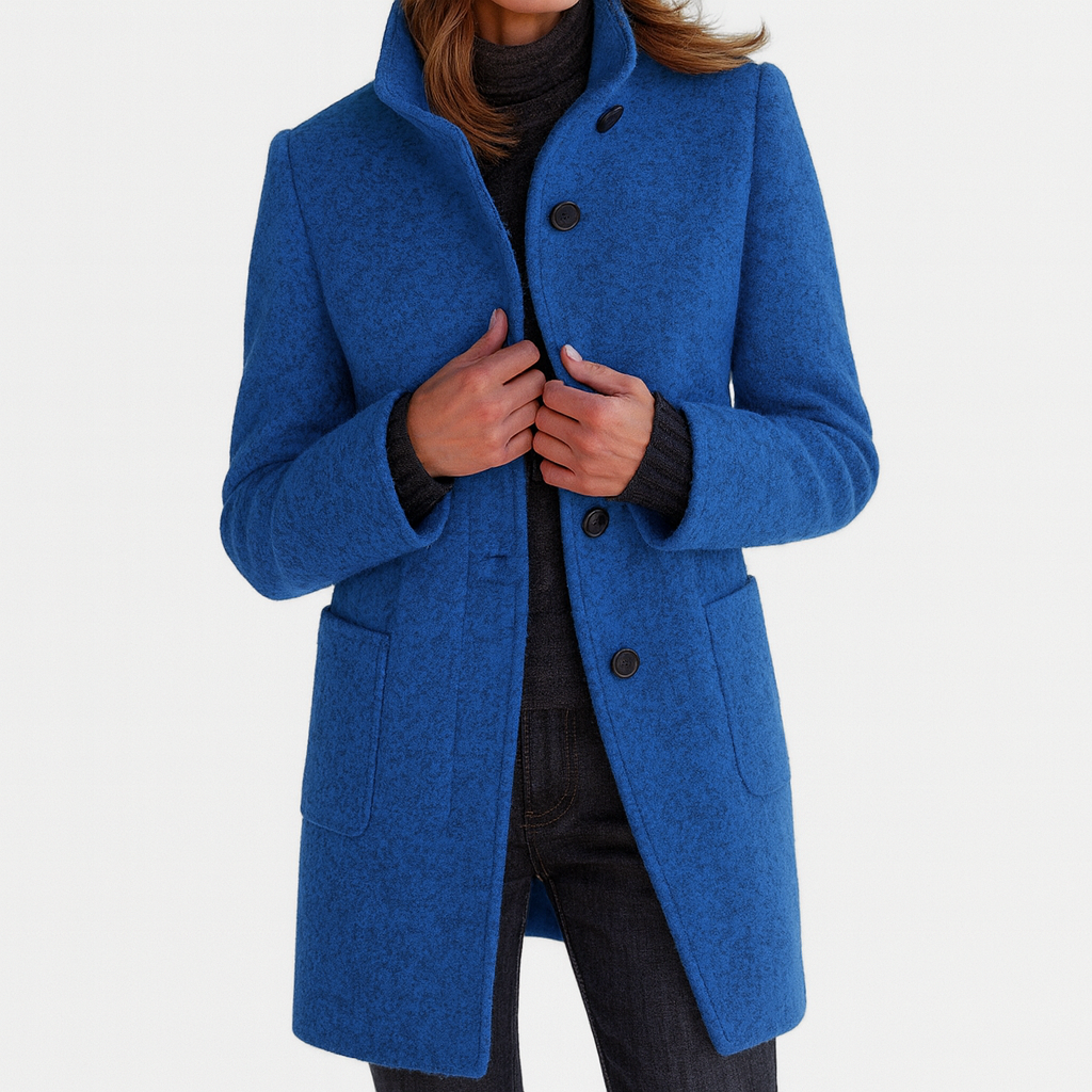 Amore | Women's Coat | Straight Cut Button Front
