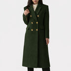 Luna | Women's Coat | Flap-style Pocket Detailing Dark Green