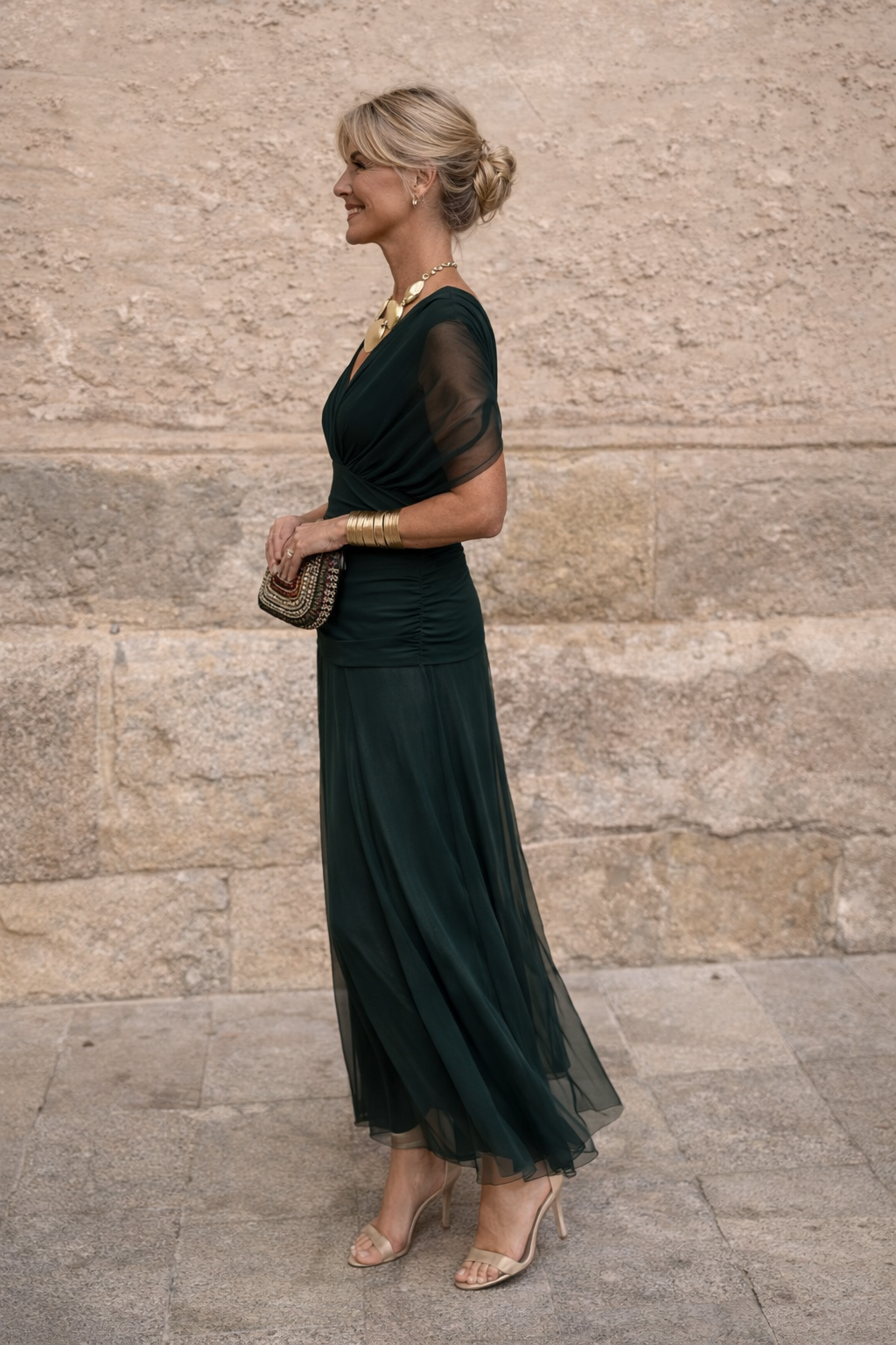 Ēden | Elegant Maxi Dress for Parties with V-Neck