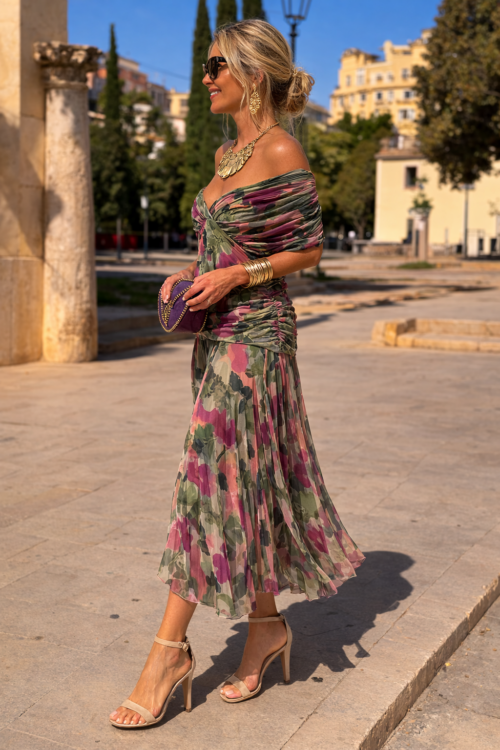 Luna | Elegant Maxi Dress for Parties with V-Neck
