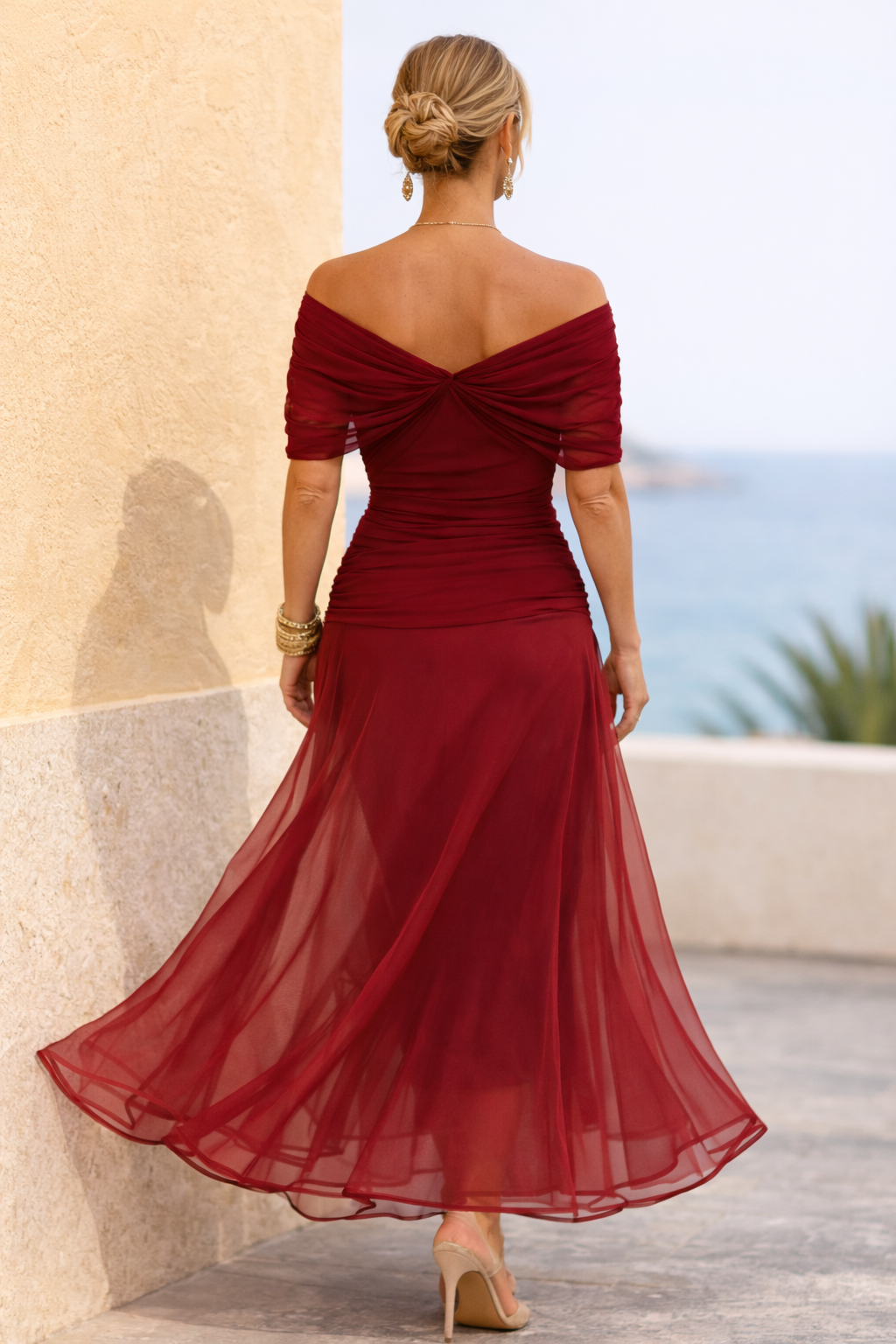 Ēden | Elegant Maxi Dress for Parties with V-Neck