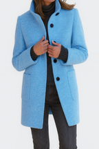 Amore | Women's Coat | Straight Cut Button Front