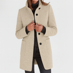 Amore | Women's Coat | Straight Cut Button Front