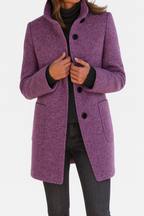 Amore | Women's Coat | Straight Cut Button Front