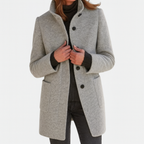 Amore | Women's Coat | Straight Cut Button Front