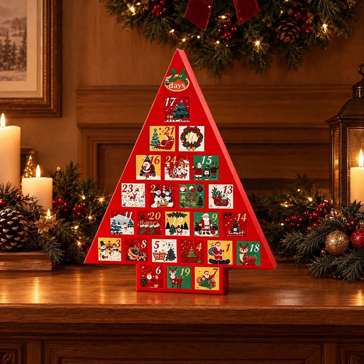 Christmas Tree-Shaped Advent Calendar