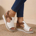Coastal Contrast Platform Orthopedic Sandals - Breathable Chic for Summer Adventures 4