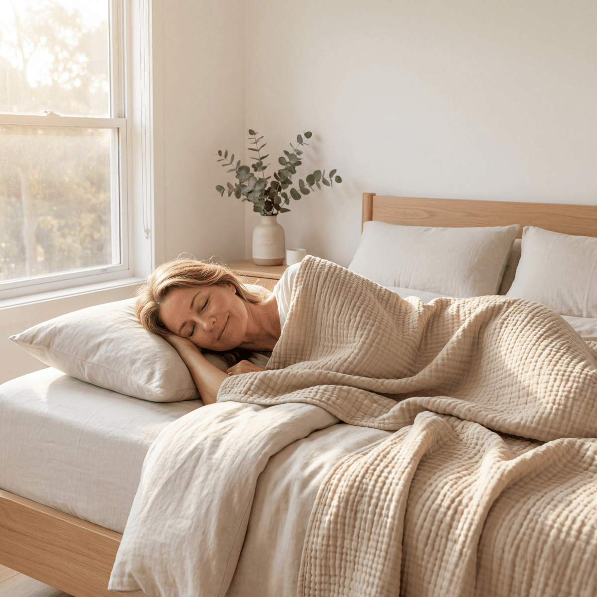 Cooling cotton blanket – airy summer blanket