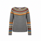 Women's Warm Norwegian Sweater | Grey