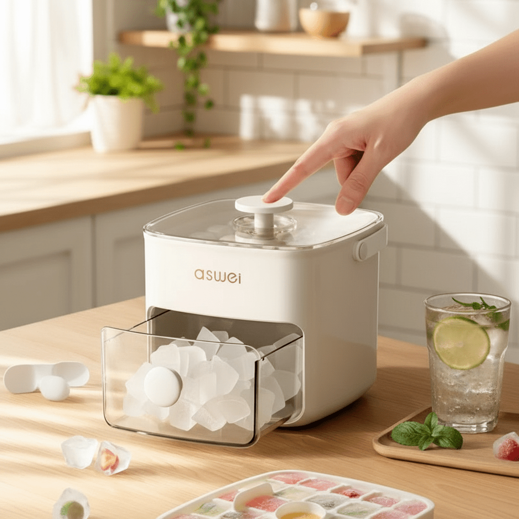 CrystalChill – Food-Safe Ice Maker for Effortless Refreshment