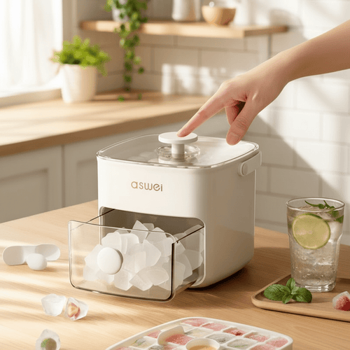 CrystalChill – Food-Safe Ice Maker for Effortless Refreshment