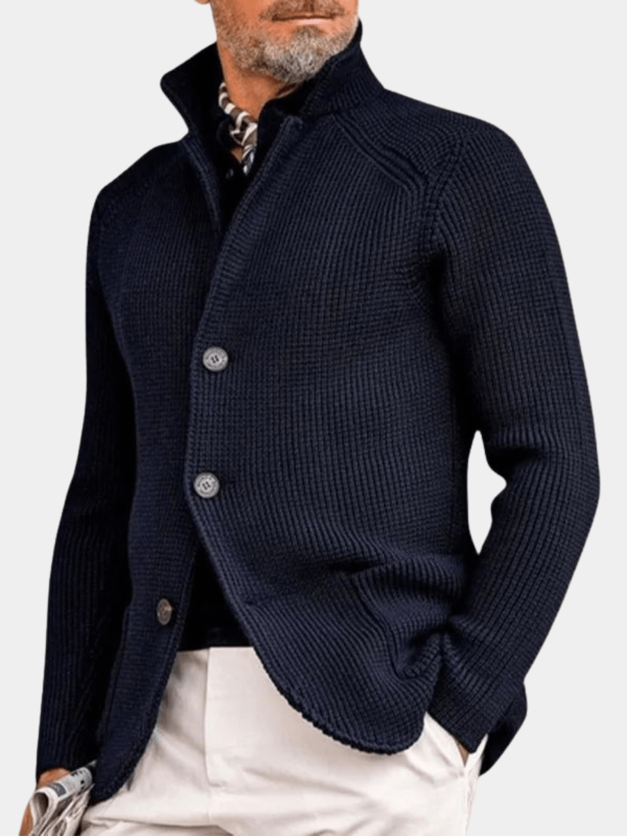 Hermosa | Men’s Cardigan | Button Front Stand Collar
