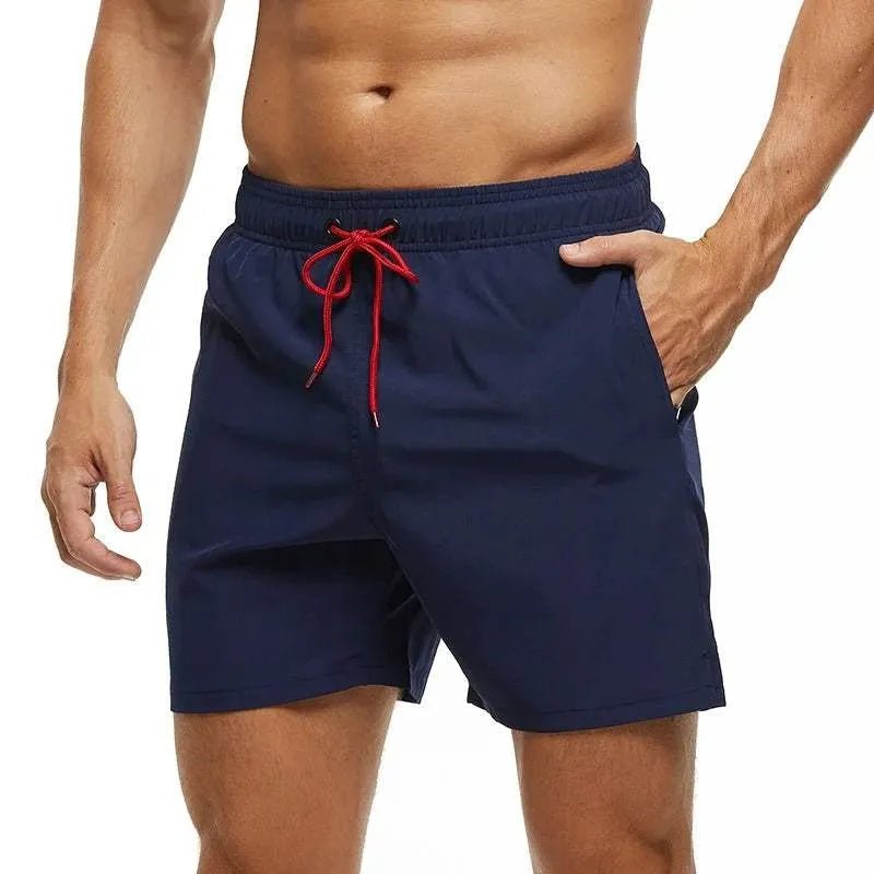 Daan | Men's Swim Trunks Sporty Quick-Dry Elastic Waistband Navy Blue