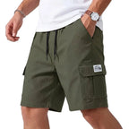 Daan | Men's Cargo Shorts Summer Streetwear Elastic Waist Army Green