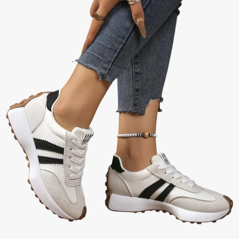 Bersh | Women’s Light and Healthy Sneakers with Arch Support and Laces White