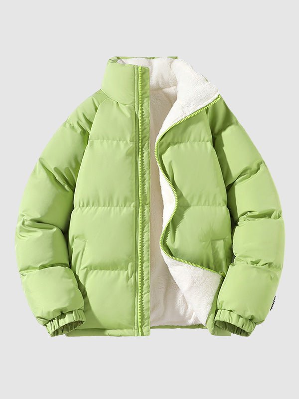 Mane | Men's Puffer Jacket | Quilted Zip-Up Light Green